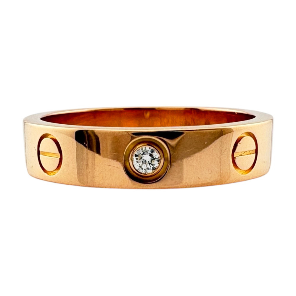 CARTIER 18k Gold Diamond Love Ring - Picture 3 of 6